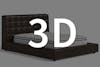 Adra Leather Platform Bed Frame