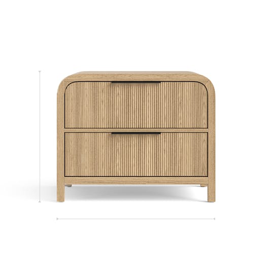 Arden Nightstand front dimensions