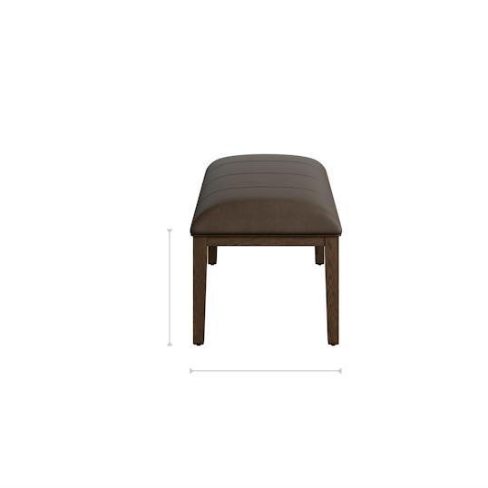 Avon Leather Bench front dimensions