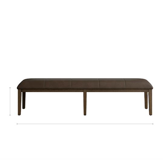 Avon Leather Bench profile dimensions