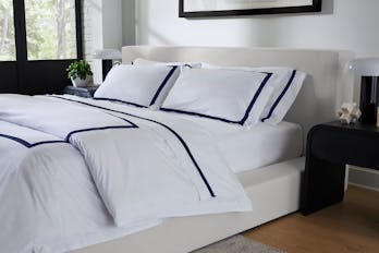 Banded Percale Duvet Cover Set