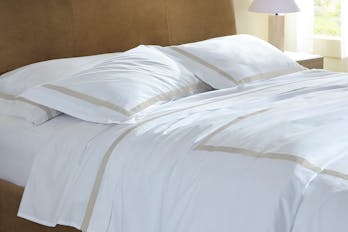 The Banded Percale Pillowcase Pair