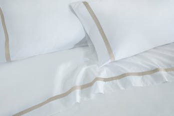 The Banded Percale Pillowcase Pair