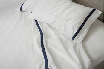 The Banded Percale Pillowcase Pair