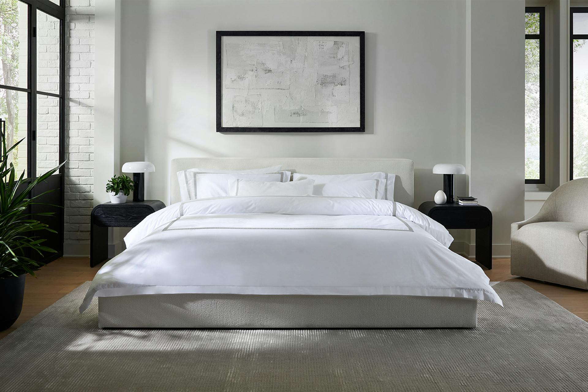 Banded Percale Sheet Set - Thumbnail 4