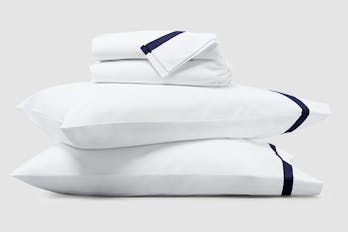 The Banded Percale Sheet Set