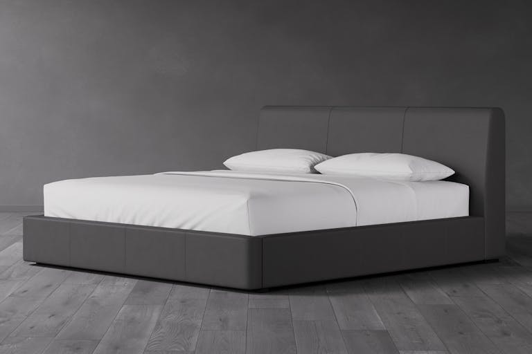 Bari Leather Storage Bed studio