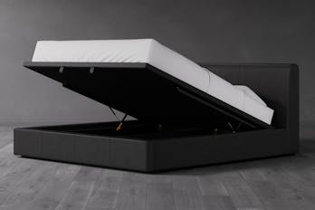 Bari Leather Storage Bed