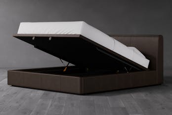 Bari Leather Storage Bed