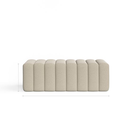 Brienne Channel Ottoman profile dimensions