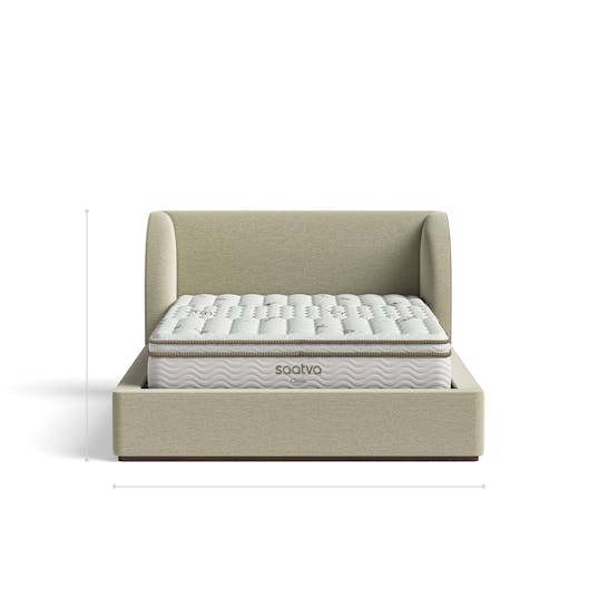 Cassis Storage Bed front dimensions