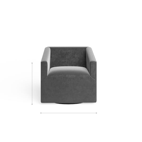 Como Swivel Chair Dimensions dimensions/front