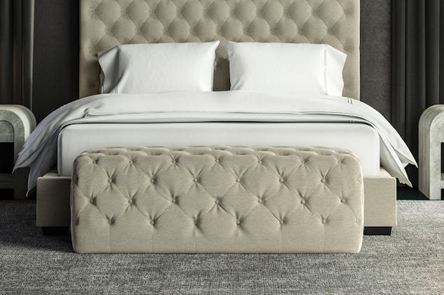 Constance Tufted Ottoman front