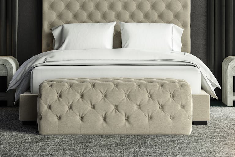 Constance Tufted Ottoman front