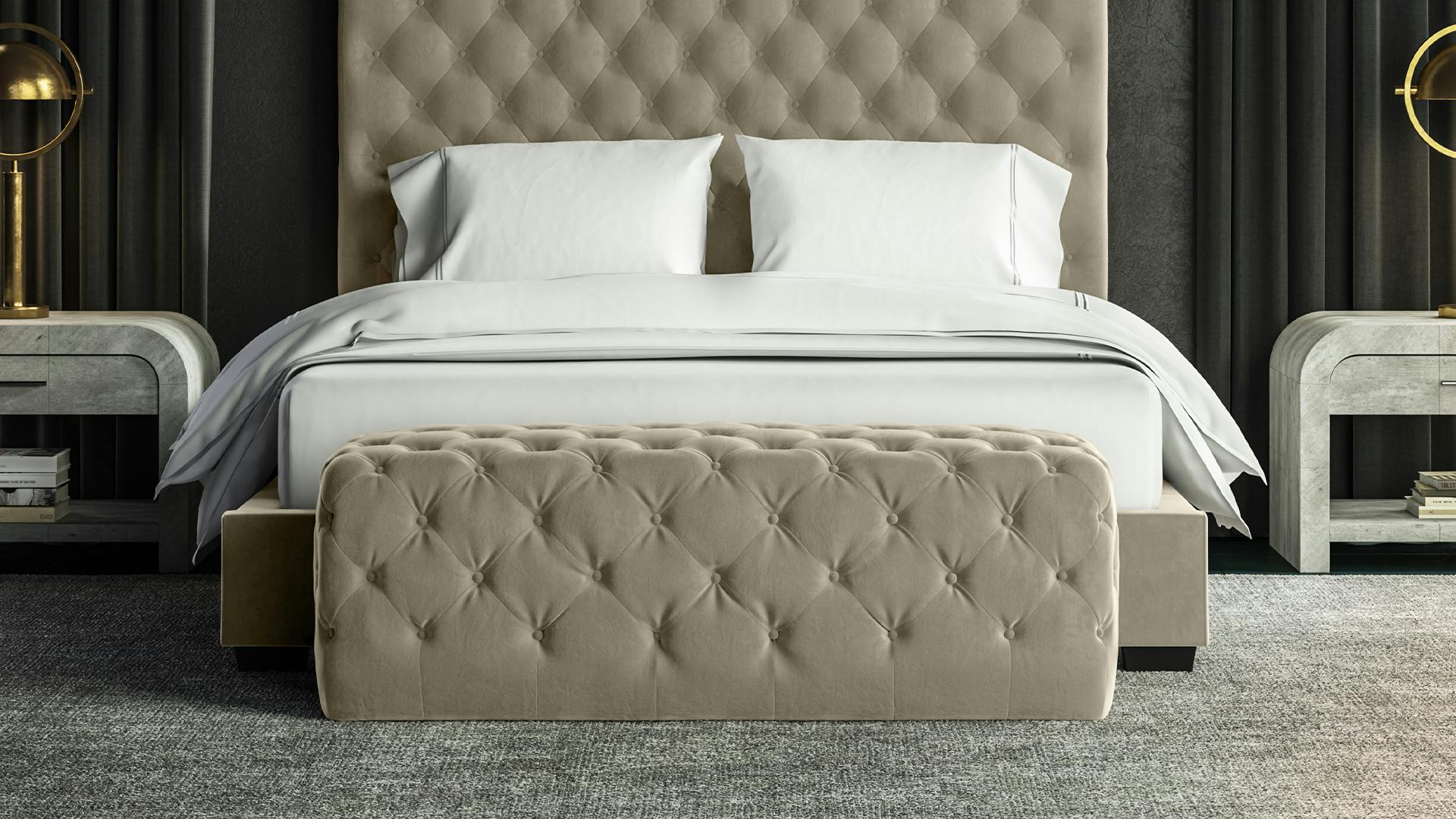 Restoration hardware 2024 tufted ottoman