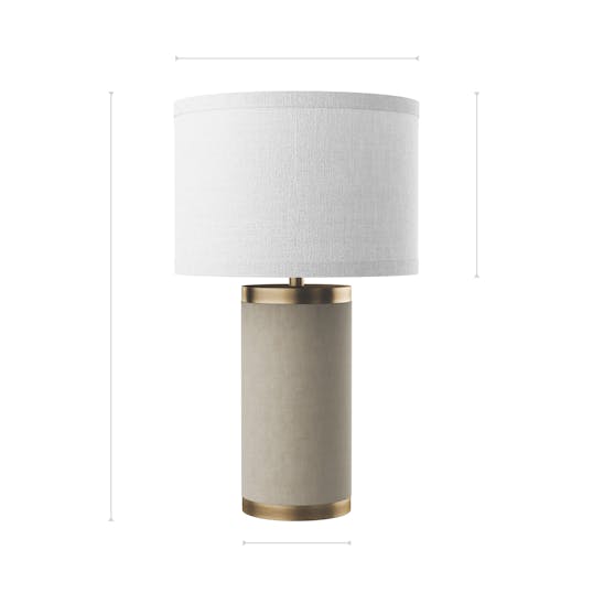 Corso Bedside Lamp front dimensions