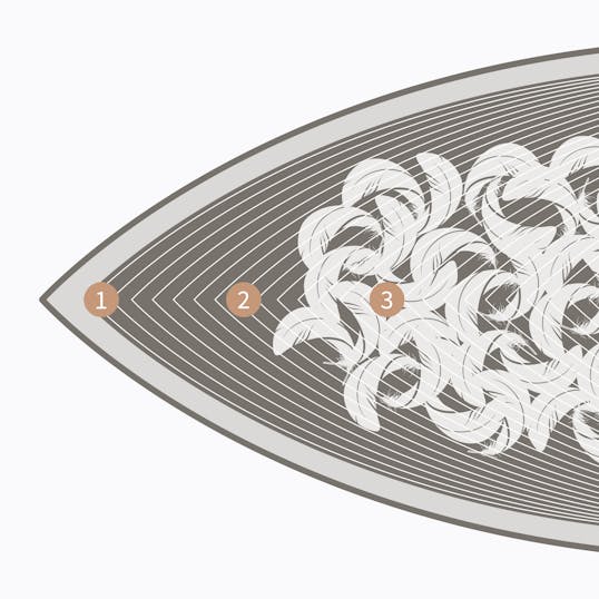 Down chamber pillow diagram