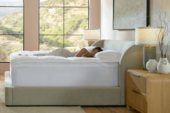 Down-Topped Featherbed Mattress Topper