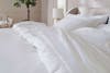 Embroidered Sateen Sheet Set lifestyle angle