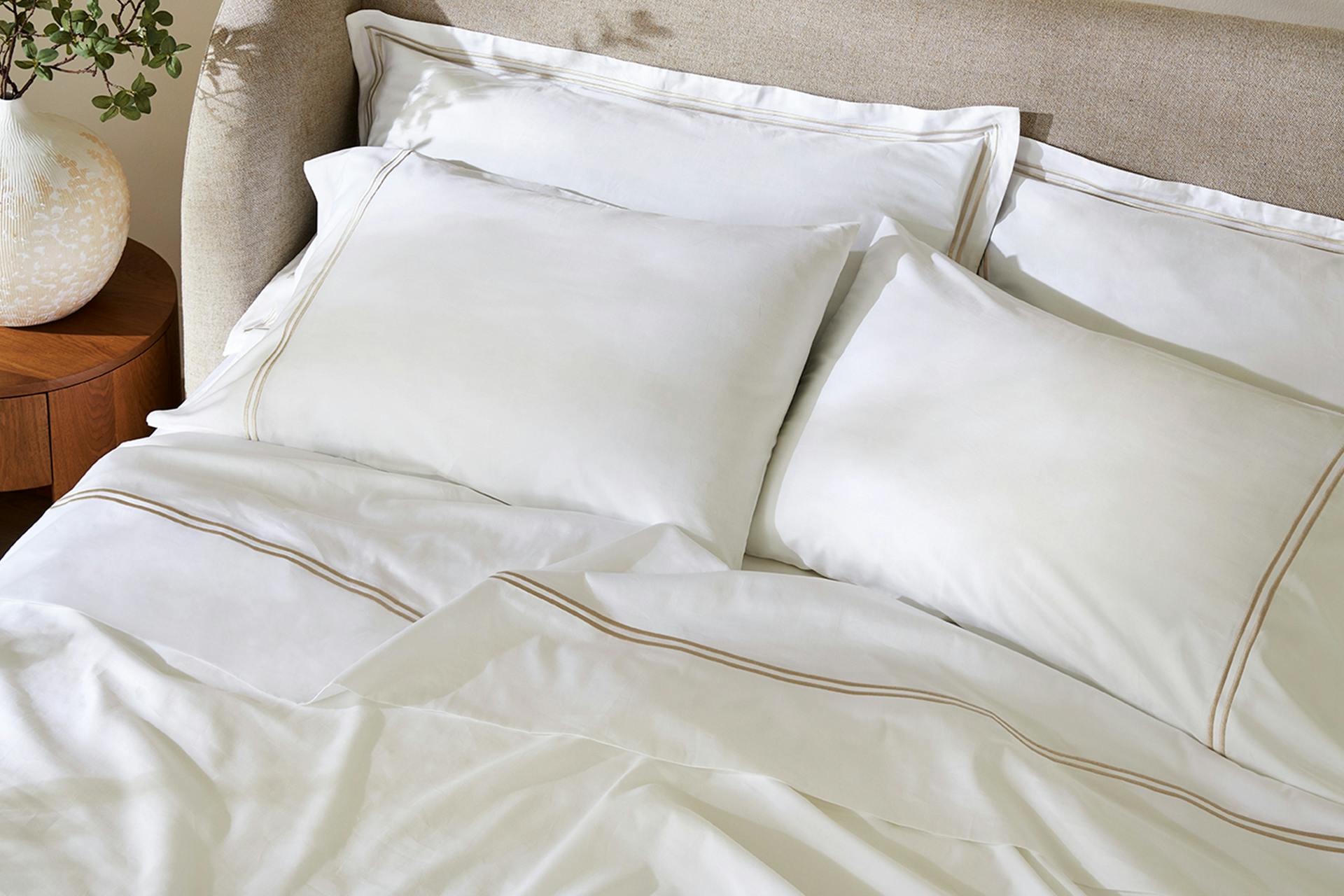 Embroidered Sateen Sheet Set