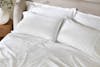 Embroidered Sateen Sheet Set lifestyle close up