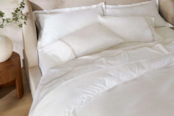 Embroidered Sateen Pillowcase Pair