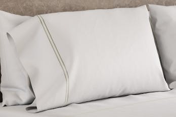 Embroidered Sateen Pillowcase Pair