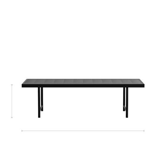 Kiso Metal Bench profile dimensions