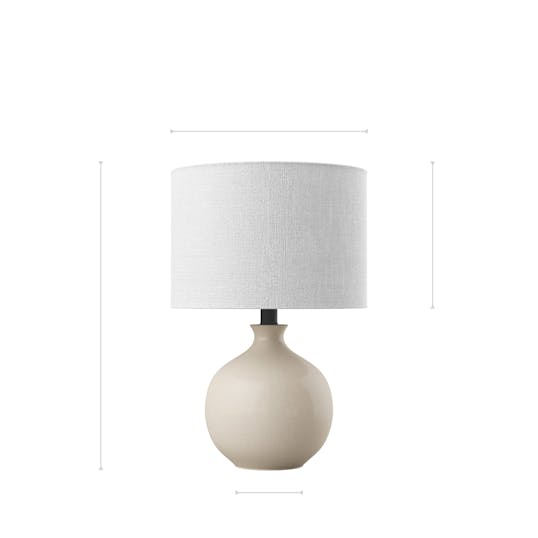 Lucien Bedside Lamp front dimensions