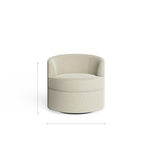 Luna Chair Dimensions dimensions/front