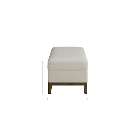 Marais Storage Bench front dimensions