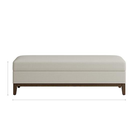Marais Storage Bench profile dimensions