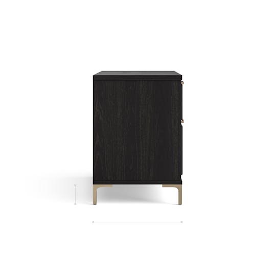 Noire Nightstand profile dimensions