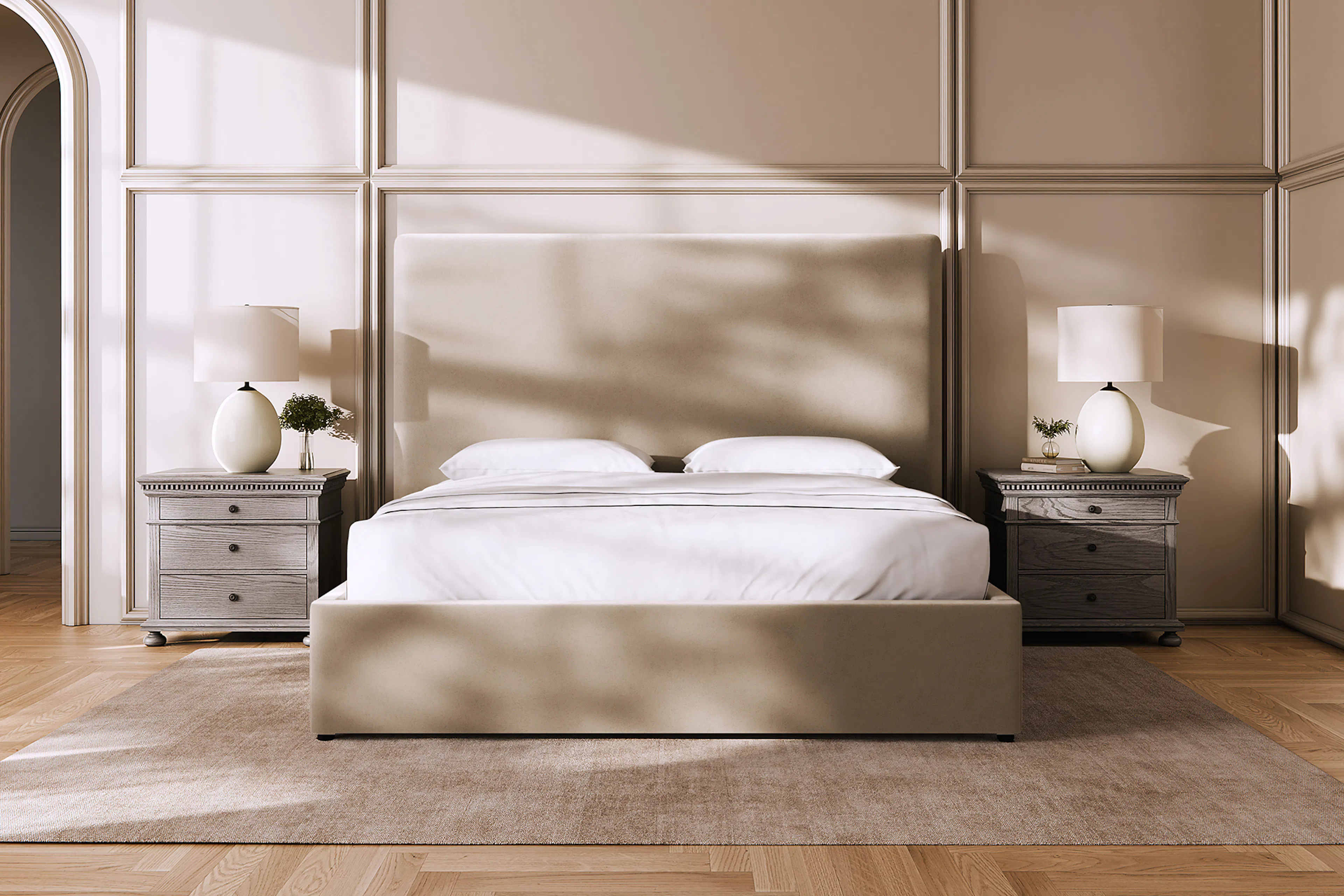 Bed with storage under the mattress pulled up showing storage space.