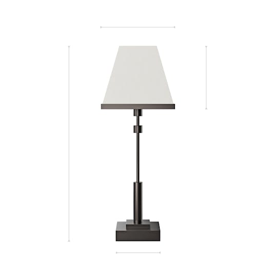 Regent Bedside Lamp front dimensions