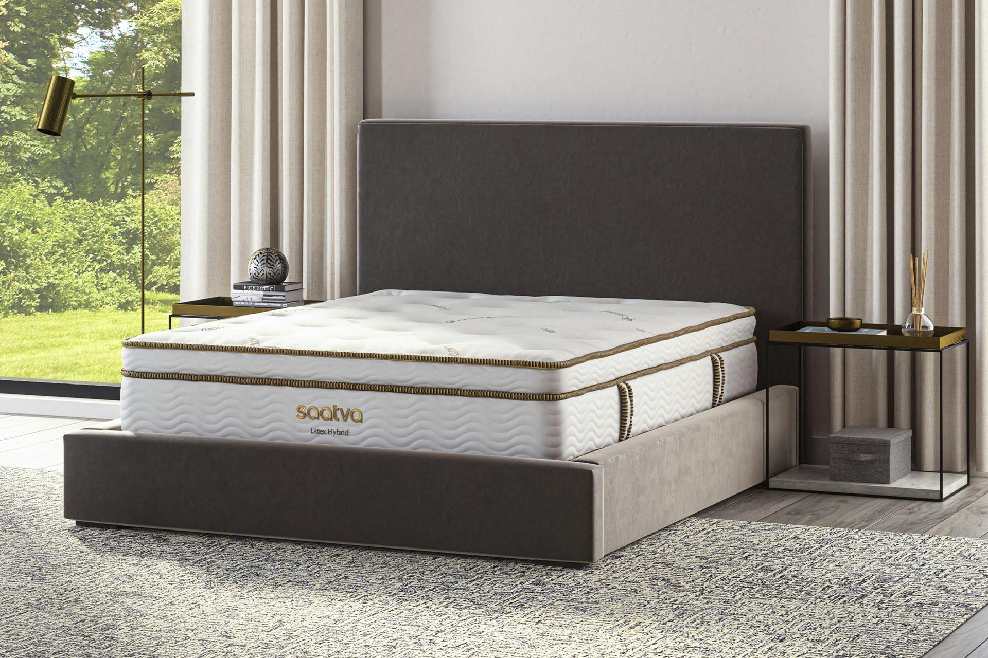 Saatva Latex Hybrid Mattress with Universal Frame