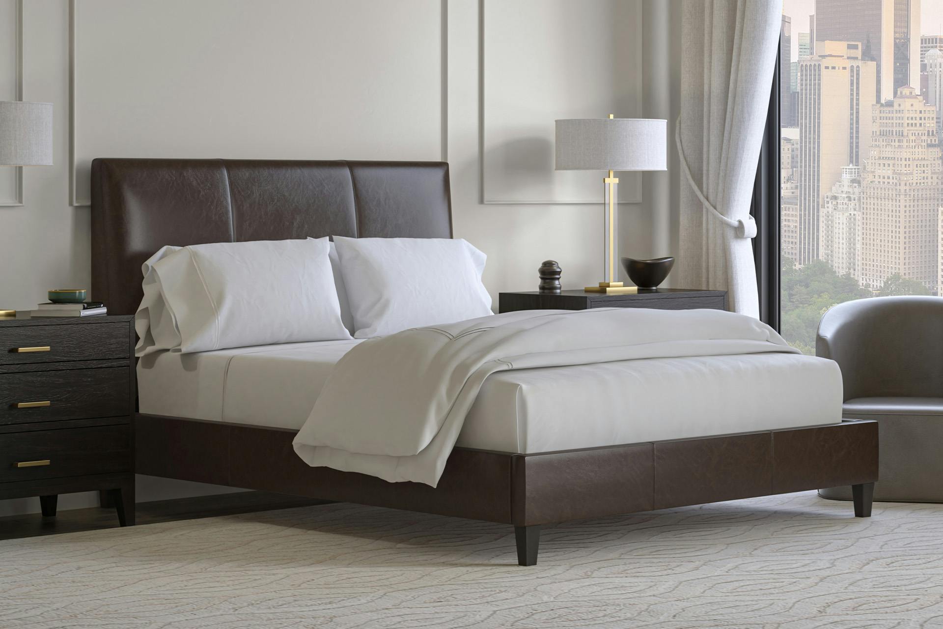 Saatva Siena Leather Platform Bed Frame - Thumbnail 3