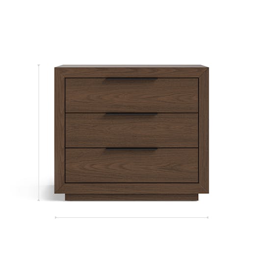 Verdon Nightstand Dimensions dimensions/front