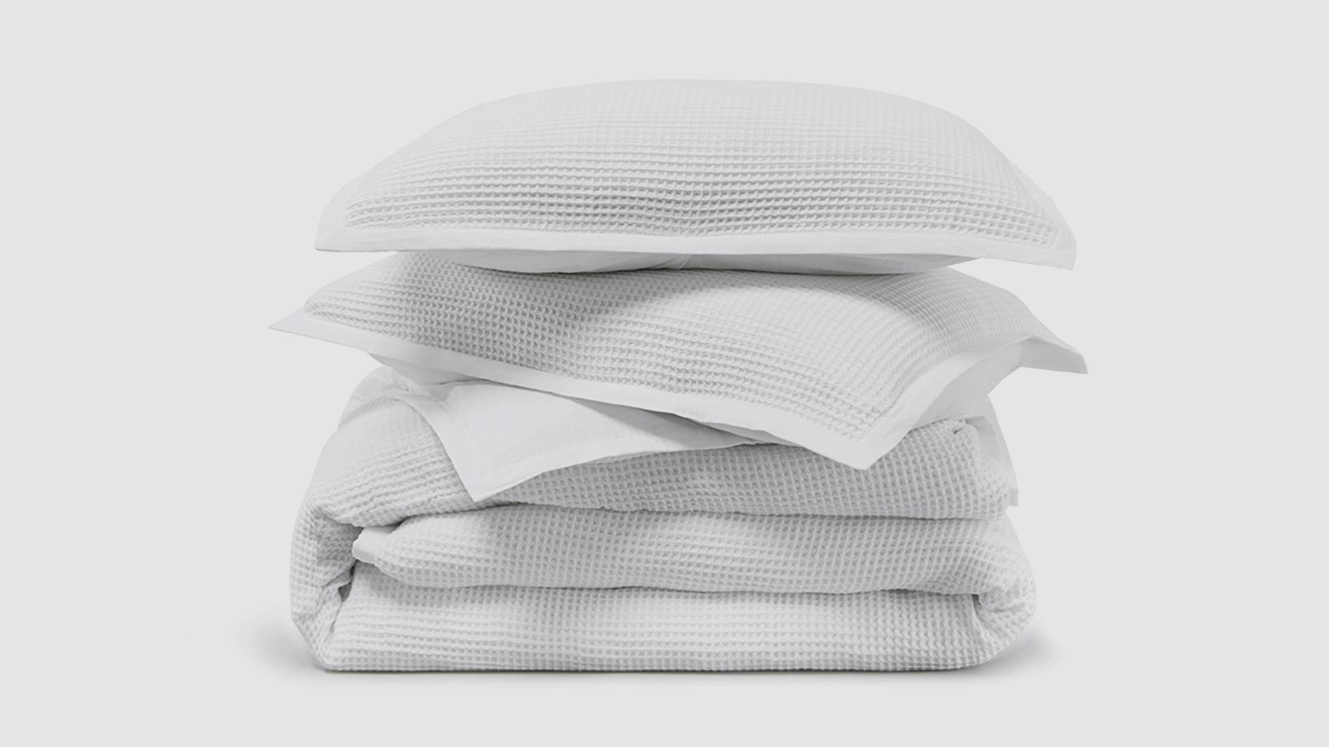 Saatva Waffle Knit Duvet Cover