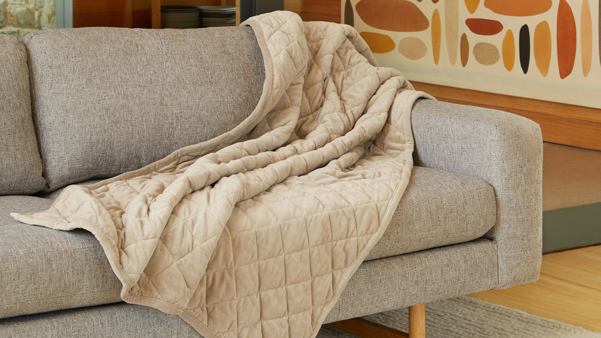 Buffalo Brown Organic Chenille Herringbone Blanket and Throw - Crib 40 x 55 - OAM