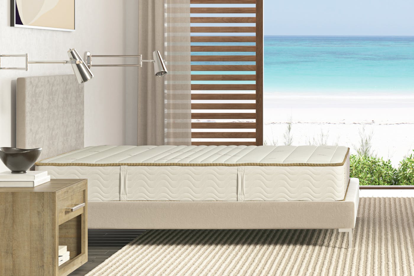 Side profile of the 10-inch Zenhaven latex mattress